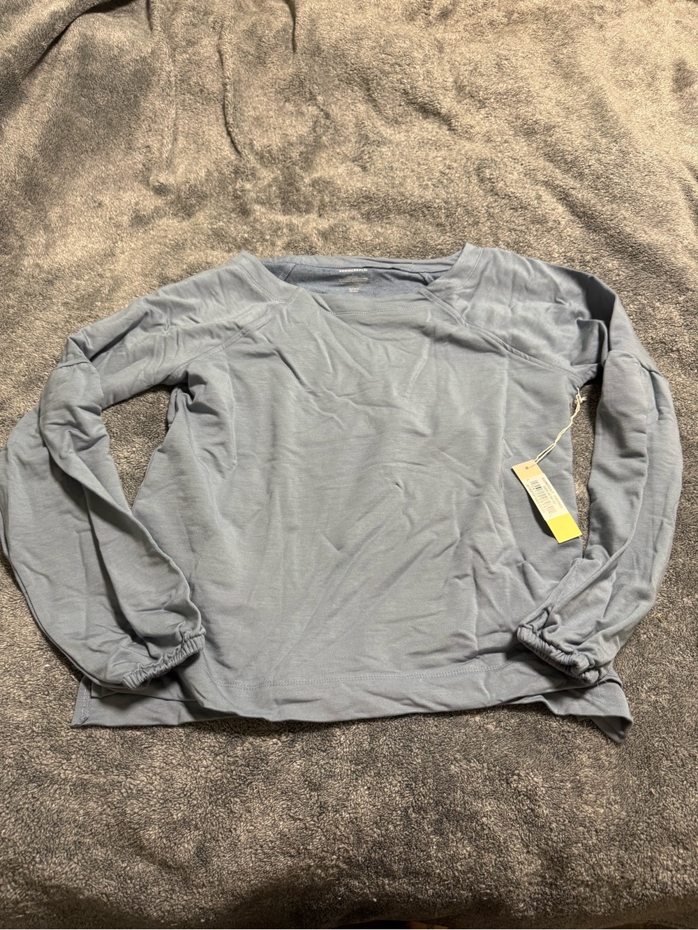 summersalt Light Blue Boatneck Long-Sleeve Top
